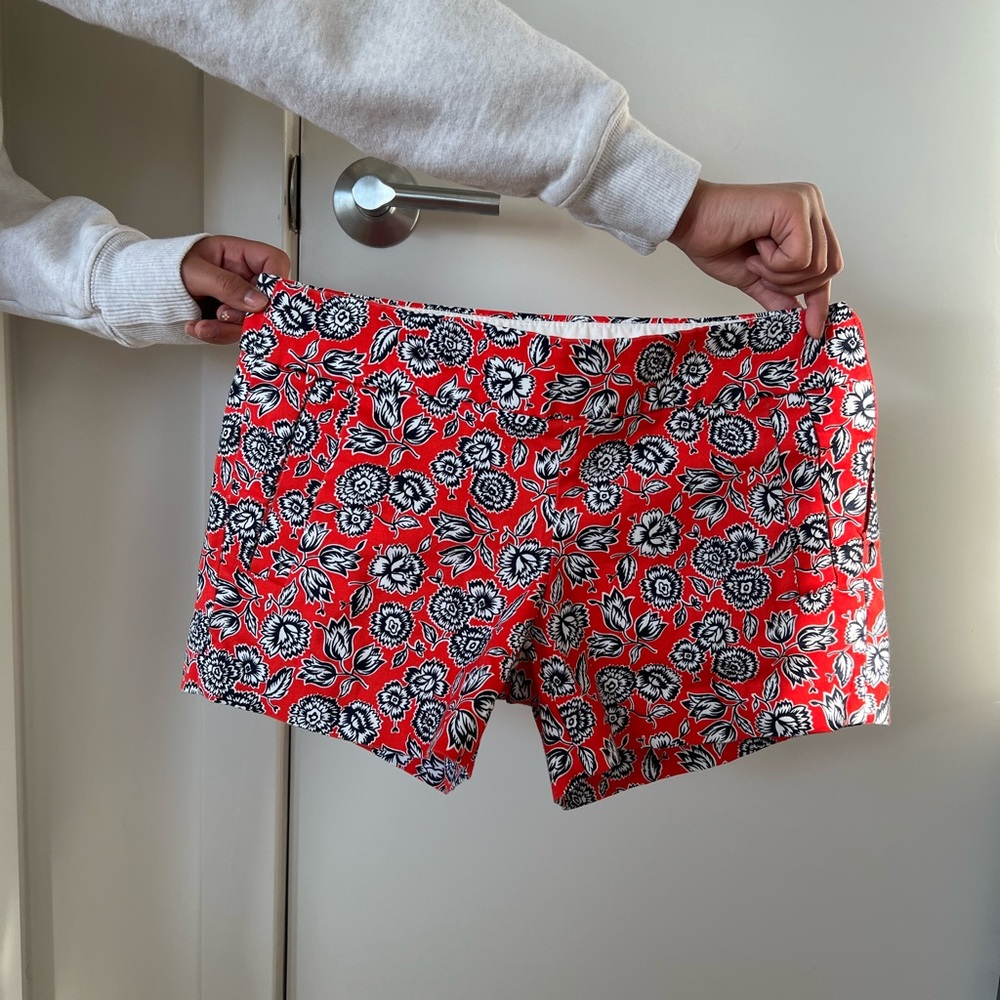 J. Crew coral floral shorts